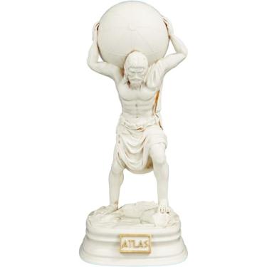 Imagem de Estátua Atlas Mitologia Grega Titã Estatueta Imagem (Cor Mármore Dourado)
