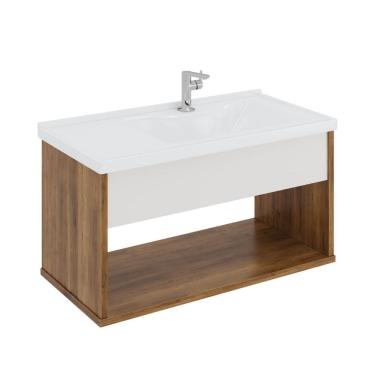 Imagem de Gabinete Armário de Banheiro Encanto com Cuba - Canela Off White