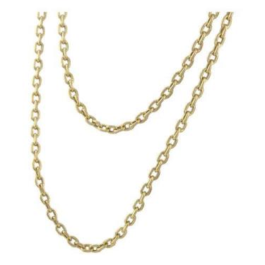 Imagem de Cordão De Ouro 18k 750 Feminino 50 Cm Corrente Cadeado 3.2 - JOIE JOIA