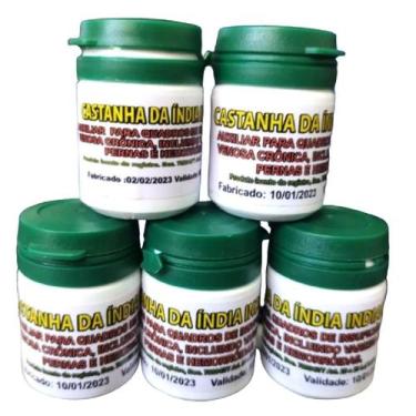 Imagem de Castanha da índia Indiana Original lacrada 5 Potes - Natural Ervas