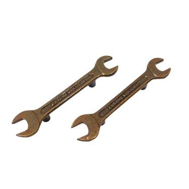 Imagem de ZAHANAARA Puxador de gaveta de chave de metal antigo – Puxador vintage para armários, baú de ferramentas, armários, móveis de oficina – Ferragens decorativas para industrial, rústico, garagem, bar