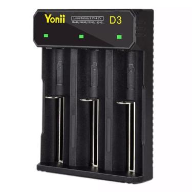 Imagem de Carregador USB Universal D3 Baterias 18650 26500 21700 14500 - Yonni