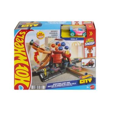 Imagem de Pista Hot Wheels City Loja De Doces Da Cidade Mattel JBM62, Colorido