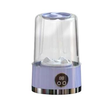 Imagem de Mini Máquina de Lavar Portátil Dobrável - Tanquinho Compacto com Centrífuga para Viagens e Ambientes Pequenos(roxo)