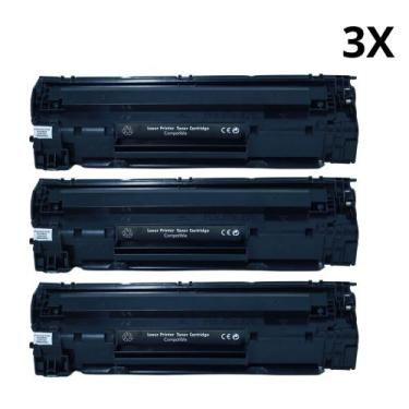 Imagem de Kit 3x Toner Compatível Ce285a 85a I P1102W M1132 M1210 M1212 M1130 - 