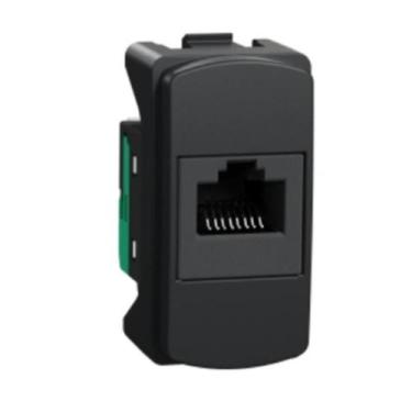 Imagem de Tomada Informática Rj45 8 Fios Cat5E Grafite Miluz Schneider