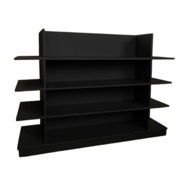 Imagem de Gôndola Central 100 Mdf Preto Suprema Móveis