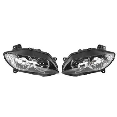 Imagem de Motocicleta Conjunto do farol Kit de atualização de reposição de lentes para YZF 1000 R1 2004 2006 Black Abs Clear Lente Par esquer à direita