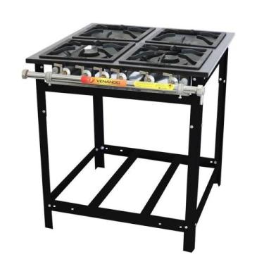 Imagem de Fogão Gás Extra 4 Bocas (2 Duplas) Com Espera Para Forno E4d2e - Venân
