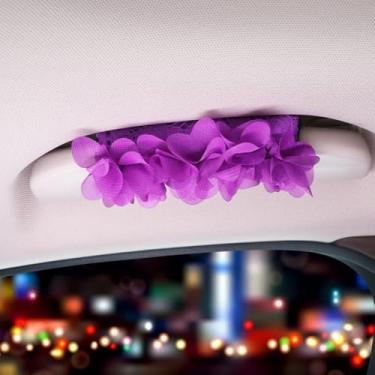 Imagem de MINGZAIQIPEI 2 peças de capa de alça de carro, pétalas de renda fofas luvas de aderência de carro capa de puxador de porta interna, protetor de alça acessórios interiores automotivos (5)