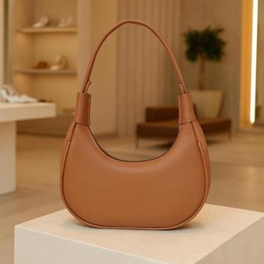 Imagem de Bolsa Feminina Meia Lua Baguete De Ombro Tendencia Moderna Festa Elega
