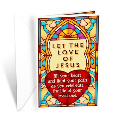 Imagem de Prime Greetings Cartão de simpatia religiosa com envelope, feito nos EUA, cartolina grossa com envelope premium embalado em um envelope de apresentação reutilizável, ecológico, 12,7 cm x 19,7 cm