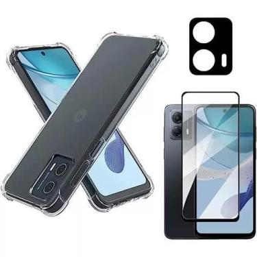 Imagem de Kit 3D Moto G73 Capa Anti Shock + Película 3D  + Película de Câmera - 