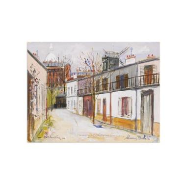 Imagem de Marice Utrilo Famous Paintings Wall Art - Pictures Wall Decor-Bedroom Wall Art Painting-Reprodução em tela - Rua 8/60x80cm24x31inch Sem moldura