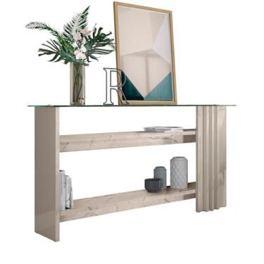 Imagem de Aparador C/Prateleira Frizz C/Tampo de Vidro