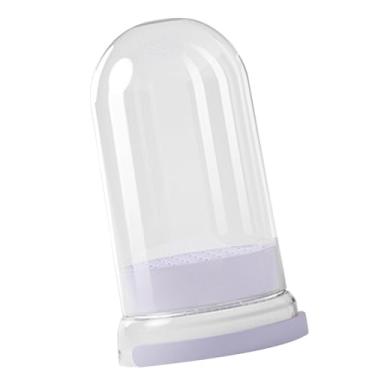 Imagem de menolana Escova de maquiagem limpador esteira caixa de armazenamento 3 em 1 viagem beleza escova purificador multiuso resistente, roxo