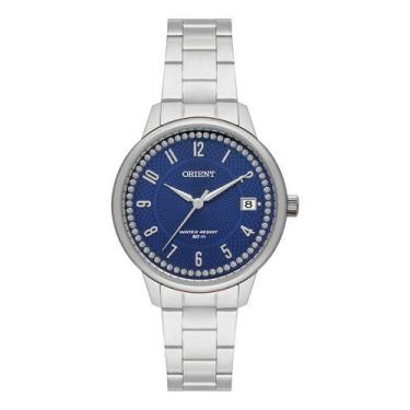 Imagem de Relogio orient analogico azul metal prata fbss1199 d2sx