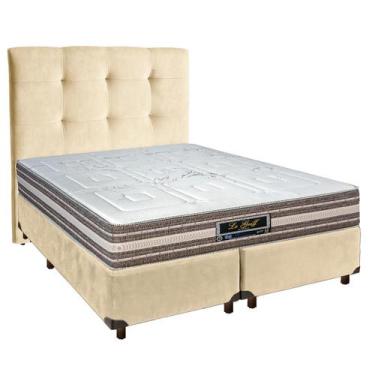 Imagem de Cama Box + Colchão Casal Molas Ensacadas Legriff Sankonfort + Cabeceir