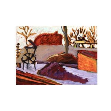 Imagem de Pinturas Famosas Arte Parede-Imagens em Tela-Construction Work-Pôster e Impressões para Sala de Estar Quarto Casa 50x70cm20x27in Sem Moldura