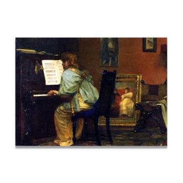 Imagem de Between The Sittings John Lavery Iconic Realist Portrait & War Scene Canvas Art – Decoração de parede irlandesa atemporal para casa 39,98 x 56 cm Un Framed