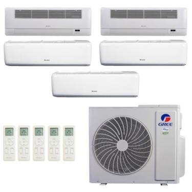 Imagem de Ar-Condicionado Multi Split Inverter R-32 Gree 48.000 (3x Evap HW 9.000 + 2x Evap Cassete 1 Via 22.000) Quente/Frio 220V