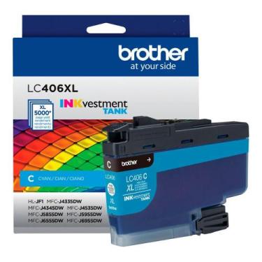Imagem de Cartucho Brother 5K Ciano - LC406XLCS - para Impressoras MFCJ5855DW / 