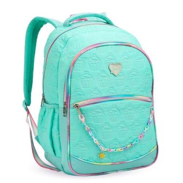 Imagem de Mochila Escolar Feminina Fashion Criança Infantil Grande Ajustável Res