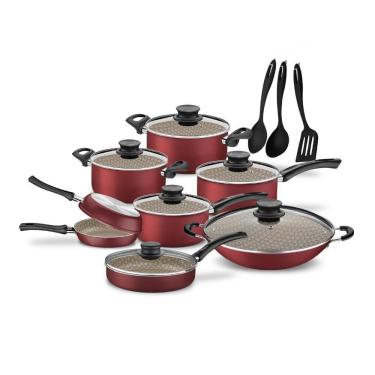 Imagem de Jogo Panelas Salvador 10 Pc Alumínio Antiaderente Tramontina