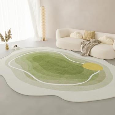 Imagem de Tapetes para quarto, formas irregulares, decoração para sala de estar, carpete grosso, felpudo, macio (140x200cm/L)