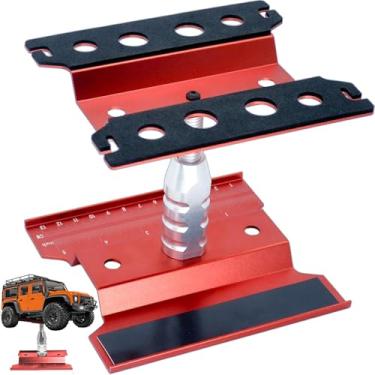 Imagem de Suporte de trabalho de reparo de carro RC para estação de trabalho ajustável inferior de alumínio com rotação de 360 graus para carro RC de 1/8 1/10 1/12 RC Traxxas Slash TRX4 Arrma Axial SCX10 Losi