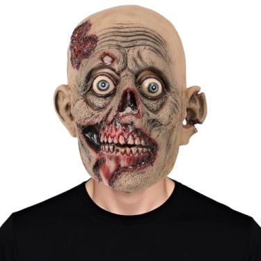 Imagem de Kuberas Zombie Mask Scary Walking Dead Vampire Head Mask Creepy Horror Evil Demon Realistic Bloody Halloween Masquerade Party Cosplay Costume Props for Adults