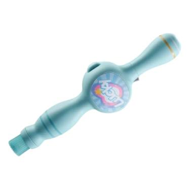 Imagem de Pistola de Bolhas de Sabão E FUMASA Automática, Rosa e Azul, com Luzes LED, 14,5 x 15 cm Bateria