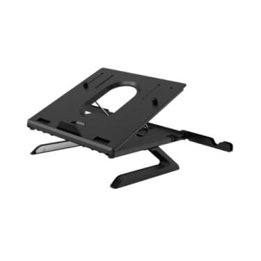 Imagem de Generic Suporte ergonômico para computador, dobrável, portátil, com suporte para telefone, profissional, estável, para mesa, laptop, Preto