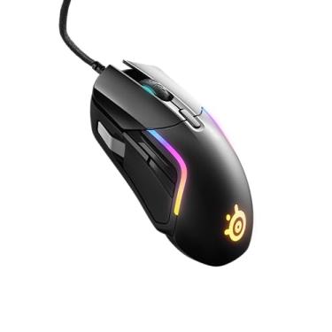 Imagem de SteelSeries Rival 5 Mouse para jogos com iluminação PrismSync RGB e 9 botões programáveis – FPS, MOBA, MMO, Battle Royale – Sensor óptico TrueMove Air de 18.000 CPI – Preto