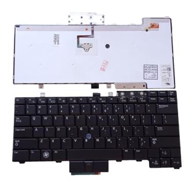 Imagem de Siakoocty Teclado de substituição para laptop US Layout para Dell Latitude E6400 E6410 E6500 E6510 M4500 WX4JF HT512 0UK717 UK717 E5400 E5410 A007 sem moldura, TrackPoint, preto retroiluminado