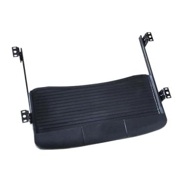 Imagem de NonMiFyR Bandeja para teclado deslizante sob a mesa, gaveta para computador, ajustável, economiza espaço, suporte para teclado removível para digitação, Preto