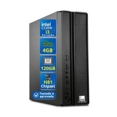 Imagem de Computador Cpu Slim Core i3 3.0ghz 4gb 120gb ssd sata Kit teclado e mo