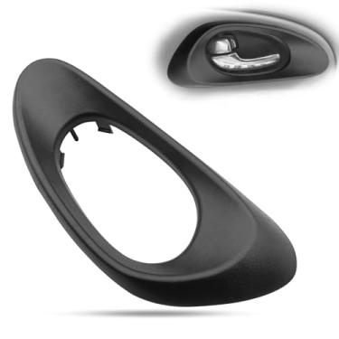 Imagem de Dunviku Substituição da tampa da moldura da maçaneta do lado do motorista interior esquerdo para peças de maçaneta da porta dianteira LH 15214501 15214502 15214506 15214507 Fit Chevy Trailblazer 2002