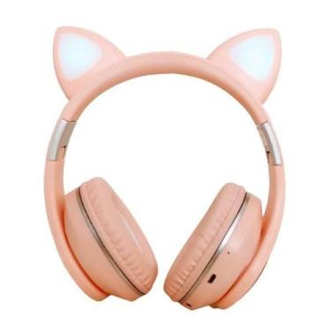 Imagem de Fone De Ouvido Bluetooth Led Orelha Gato Iuz Headphone - Kapbom
