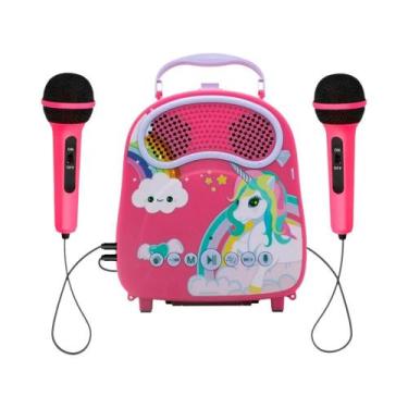 Imagem de Máquina De Karaokê Infantil Com Dois Microfones Brinquedo De Canto Par