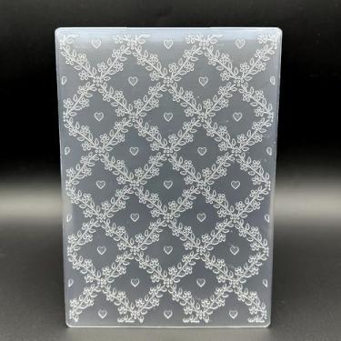 Imagem de Modelo de pasta em relevo de plástico 3D flor videira pequena textura de amor 12 x 18 cm para fazer cartões, faça você mesmo, scrapbooking, papel, artesanato, artesanato, scrapbook, arte, decoração