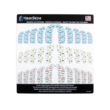 Imagem de HearSkins Adesivos Para Aparelhos Auditivos, Decalques, Peles, Dinossauros, Carros, Padrões De Controle Remoto, Adequados Amplificadores Bte E Ric, Encontre O Melhor Tamanho Aplique, Facilmente Remo