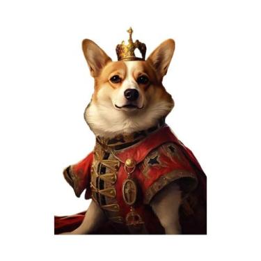 Imagem de Arte De Parede Moderna Dog King Royal Retrato De Animal De Estimação H
