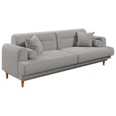 Imagem de Sofá Living Coimbra 2,20M em Linho Pés em Madeira - Blossom Casa, Graf