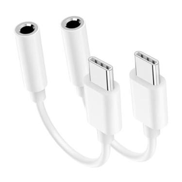 Imagem de Adaptador de áudio USB C para 3,5 mm - Adaptador de fone de ouvido para iPhone 16 Pro/16/15 Pro/15/Pro Max/Plus, cabo auxiliar tipo C compatível com iPad, MacBook, Samsung Galaxy S24/S23/S22/S21Ultra