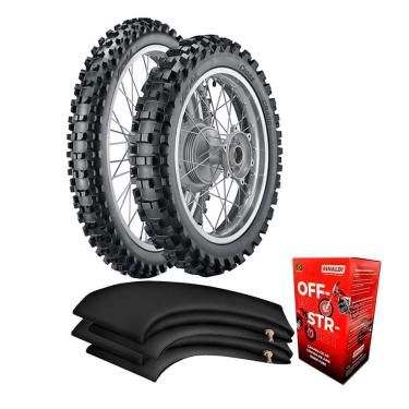Imagem de Kit Pneu Trilha Cross Crf230 80/100-21 + 100/100-18 Cr300 Vipal