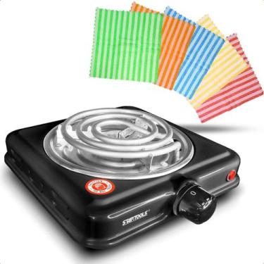 Imagem de Fogareiro Elétrico Portátil 1000W 220V 1 Boca Termostato Camping Cozin