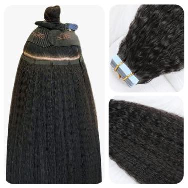 Imagem de Fita adesiva em extensões de cabelo SUYYA Kinky Straight 18 cm 50 g 20