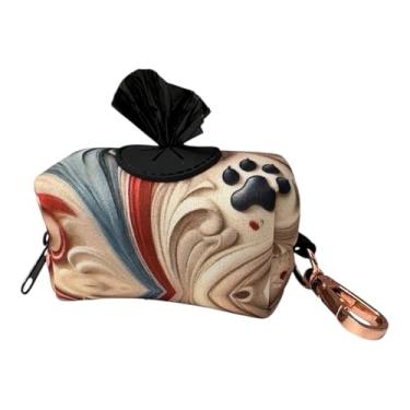 Imagem de The Love Leash Dispensador de saco de lixo, durável, design de encaixe, capacidade de rolo único, para passear com cães, passador de cinto ou fixação de coleira