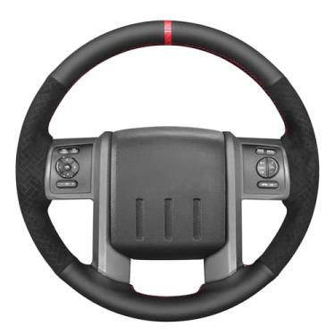 Imagem de MEWANT Capa de volante com costura DIY para Ford F-250 F-350 F450 F550 XL 2008-2016/Expedition 2007-2014 Acessórios de volante para Ford F-250 F-350